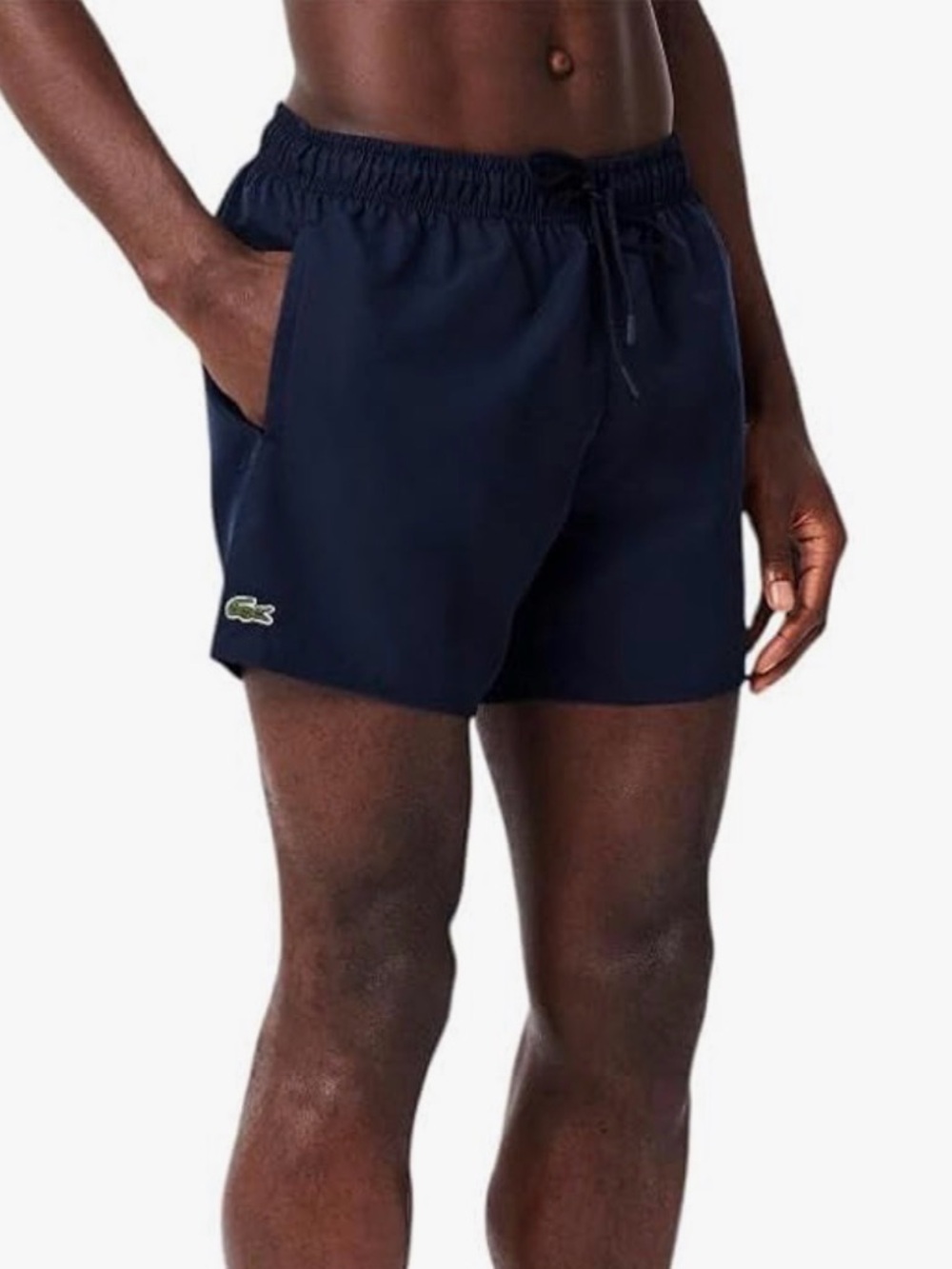 Men’s Lacoste Swim Trunks Quick-Dry Shorts 5.5" Size Small Navy Blue